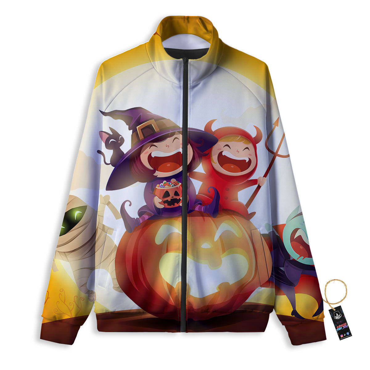 Moonlight Halloween Print Track Jacket-grizzshop