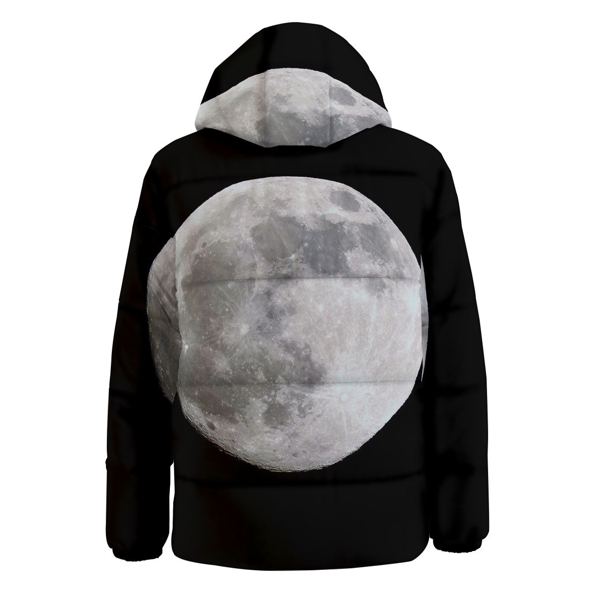 Moonlight White And Black Print Down Jacket-grizzshop