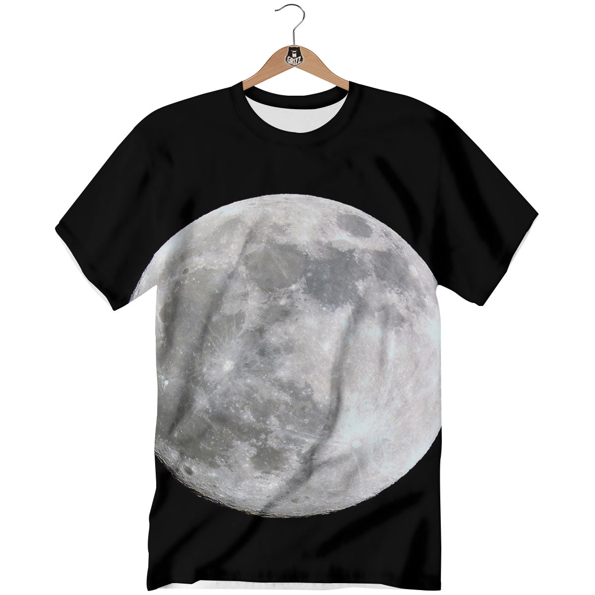 Moonlight White And Black Print T-Shirt-grizzshop