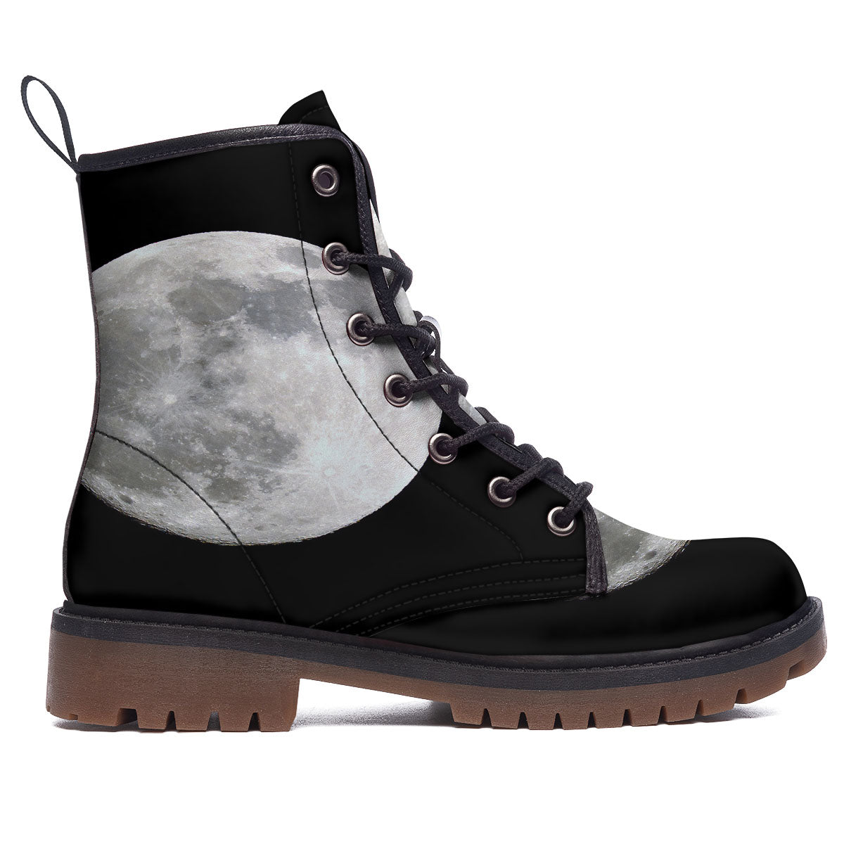 Moonlight White And Black Print Work Boots-grizzshop