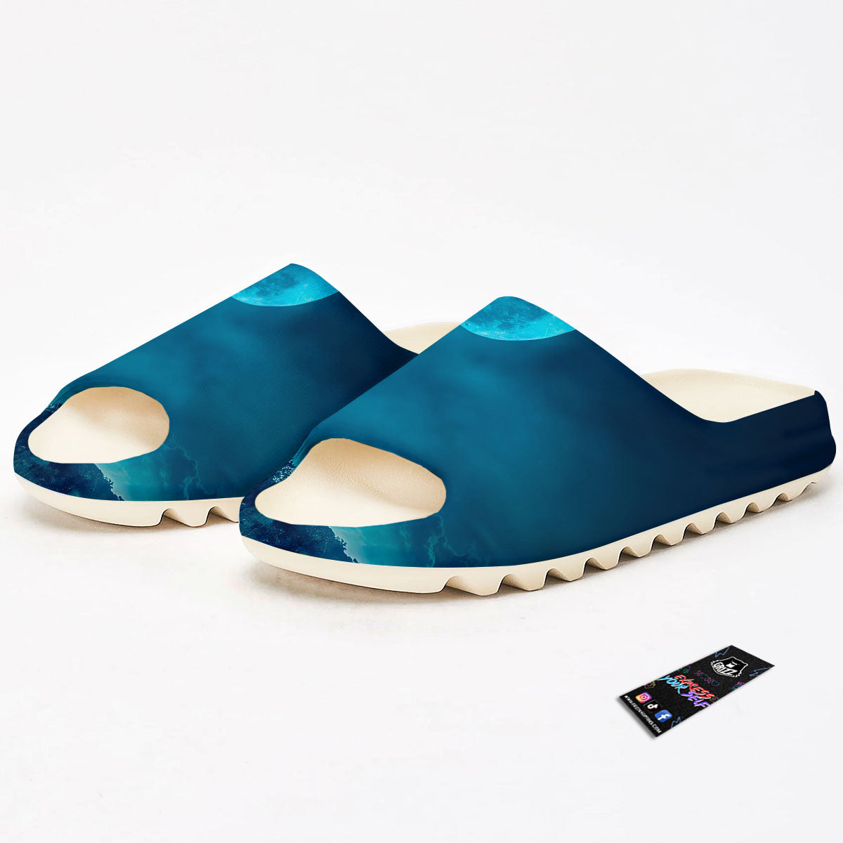 Moonlight And Night Forest Print Sandals-grizzshop