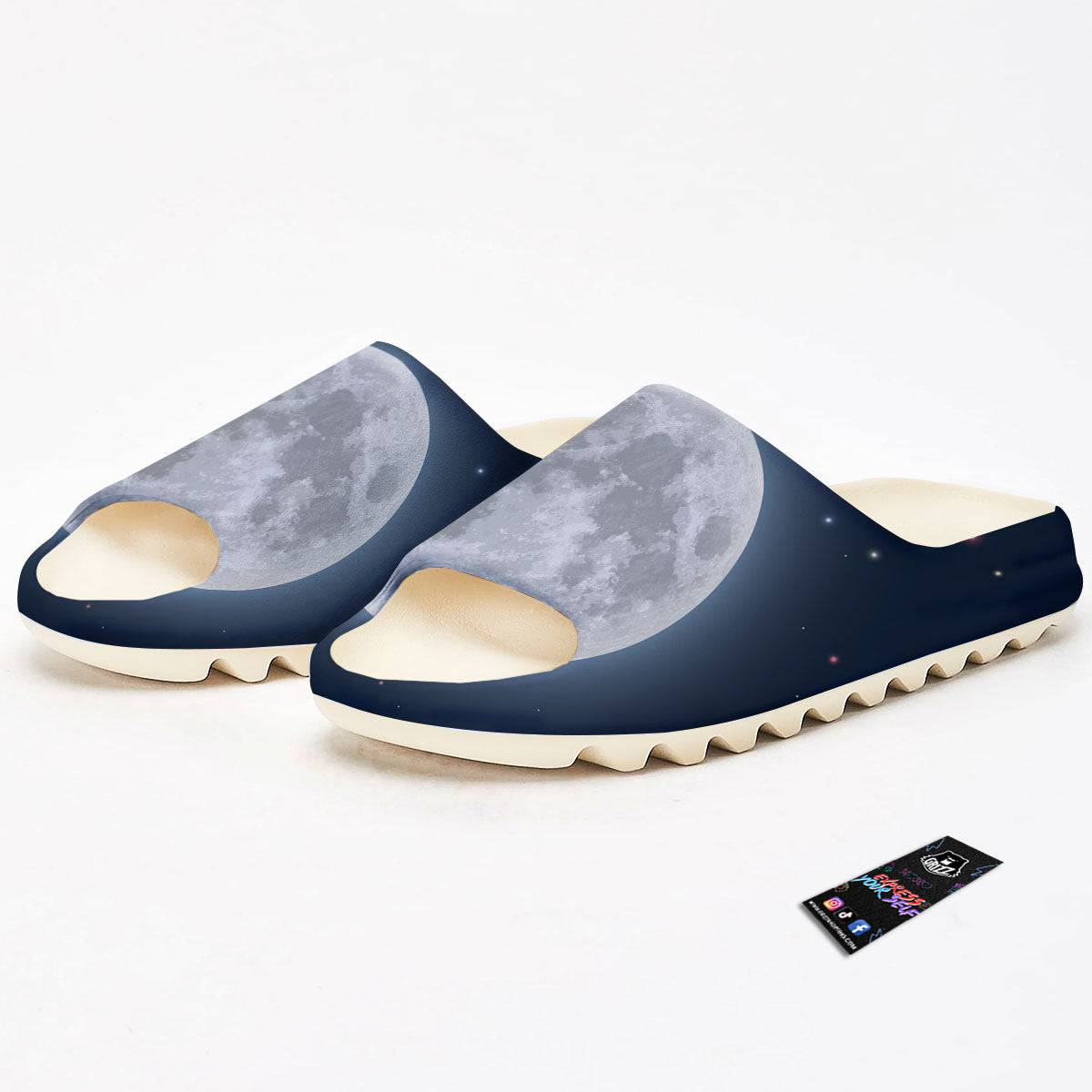 Moonlight And Night Sky Print Sandals-grizzshop