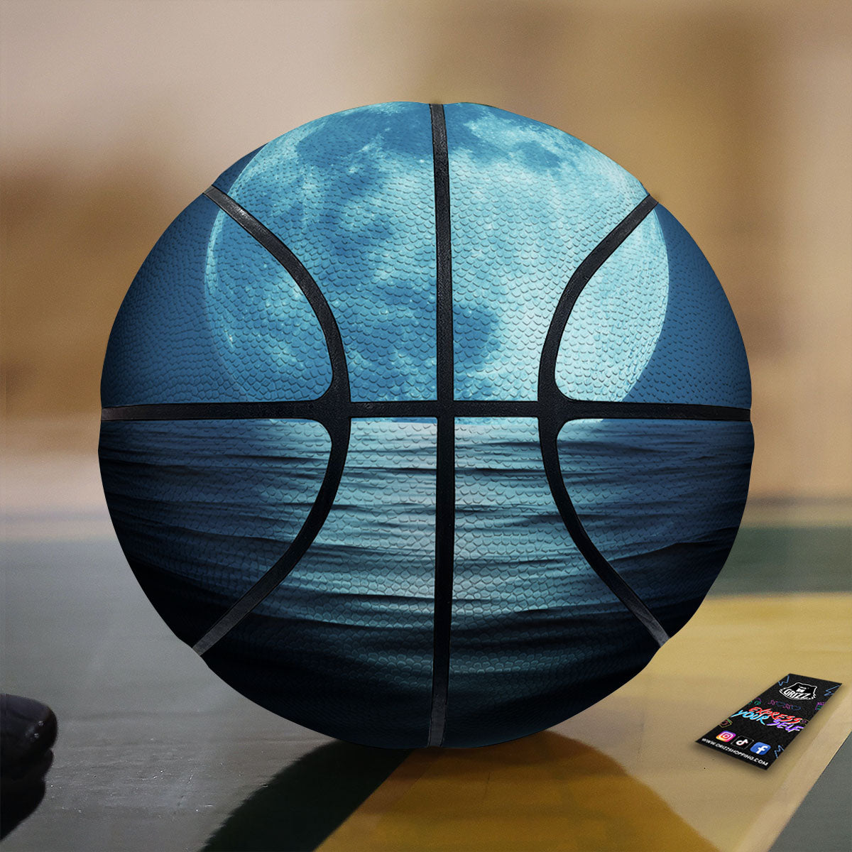 Moonlight And The Sea Print Basketball