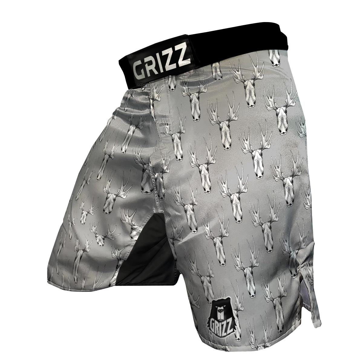 Moose Pattern Print MMA Shorts-grizzshop