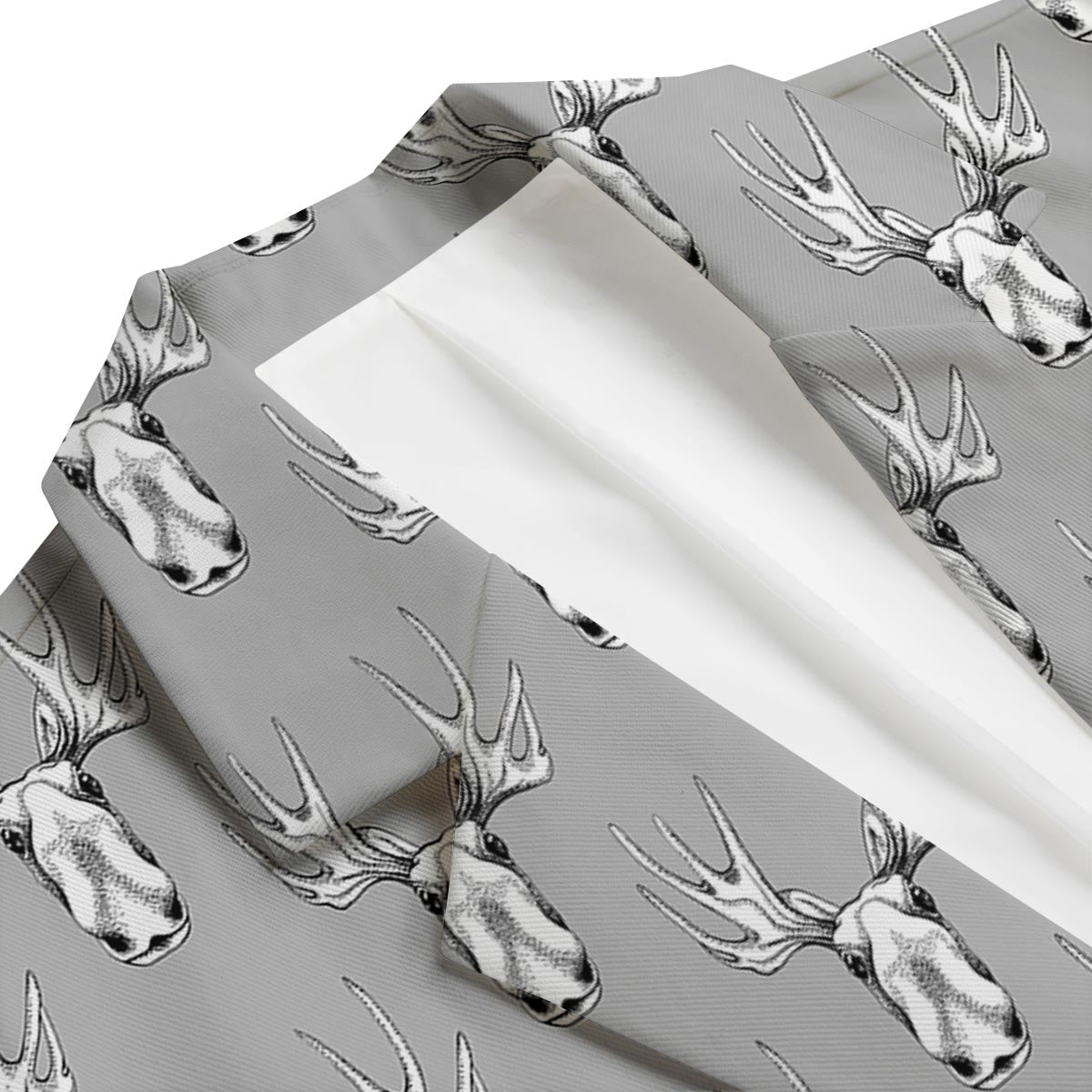 Moose Pattern Print Men's Blazer-grizzshop