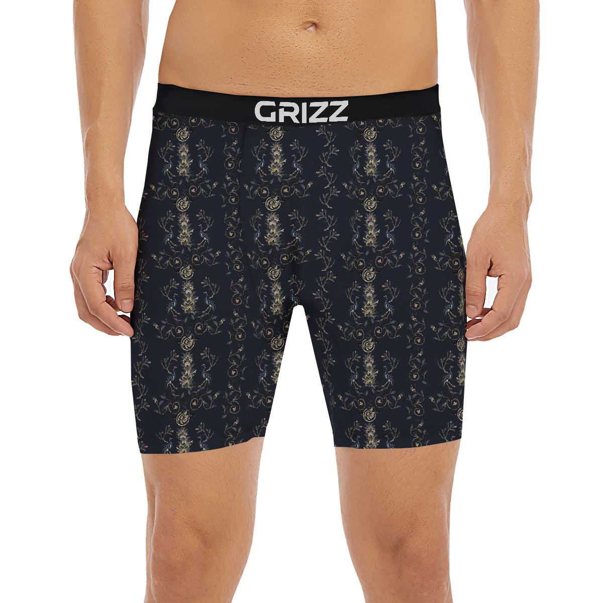 Mosaic Bird Pattern Boxer Briefs-grizzshop