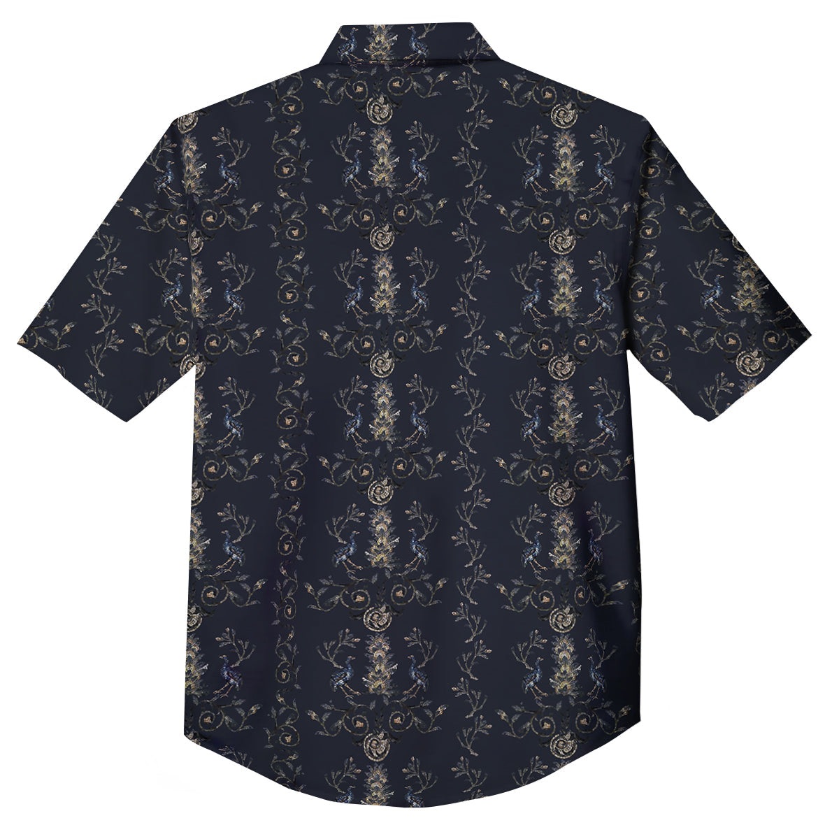 Mosaic Bird Pattern Button Up Shirt-grizzshop