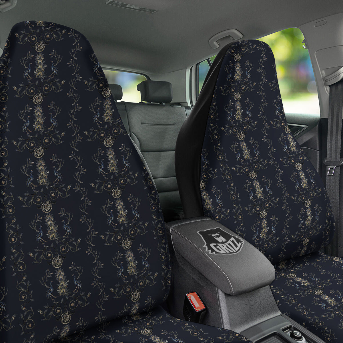 Mosaic Bird Pattern Car Seat Covers-grizzshop
