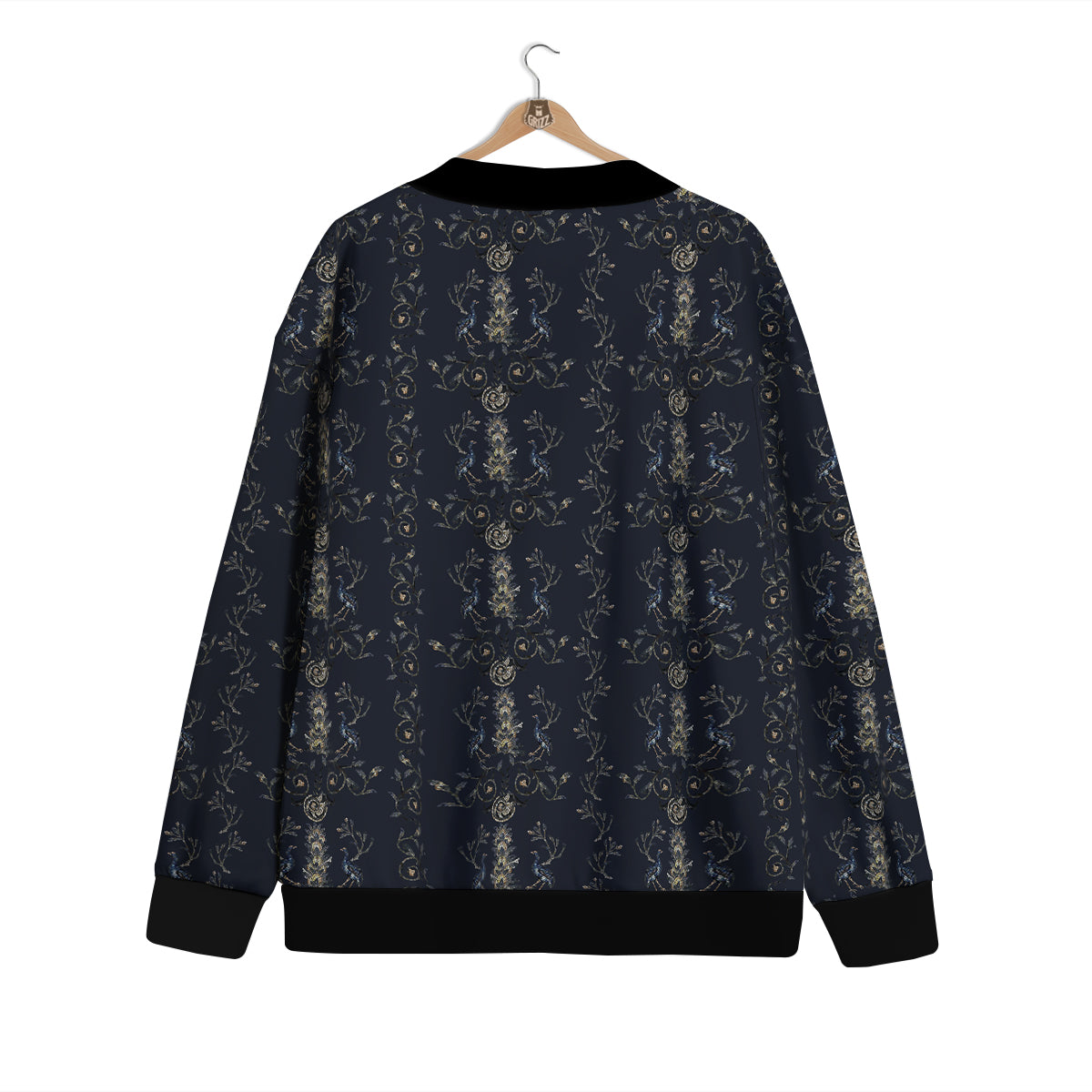 Mosaic Bird Pattern Cardigan-grizzshop