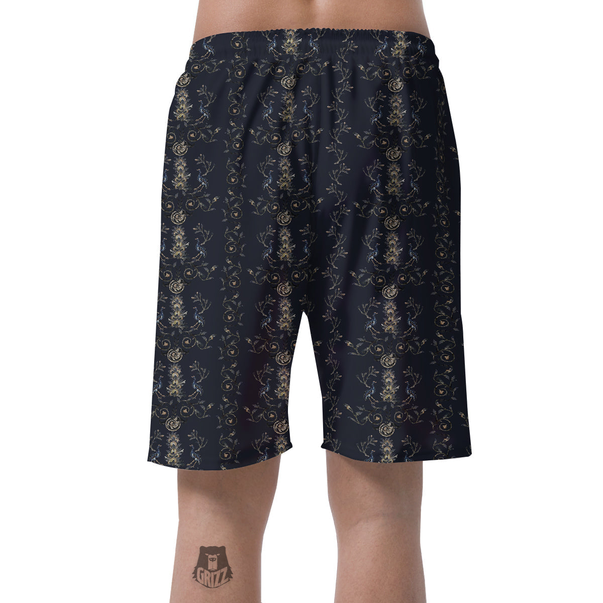Mosaic Bird Pattern Men's Shorts-grizzshop