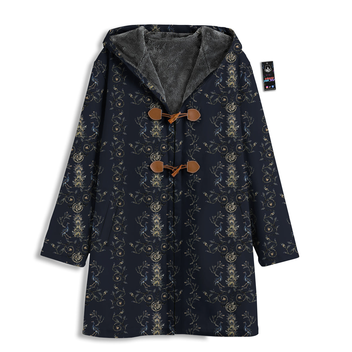 Mosaic Bird Pattern Men's Windbreaker Jacket-grizzshop