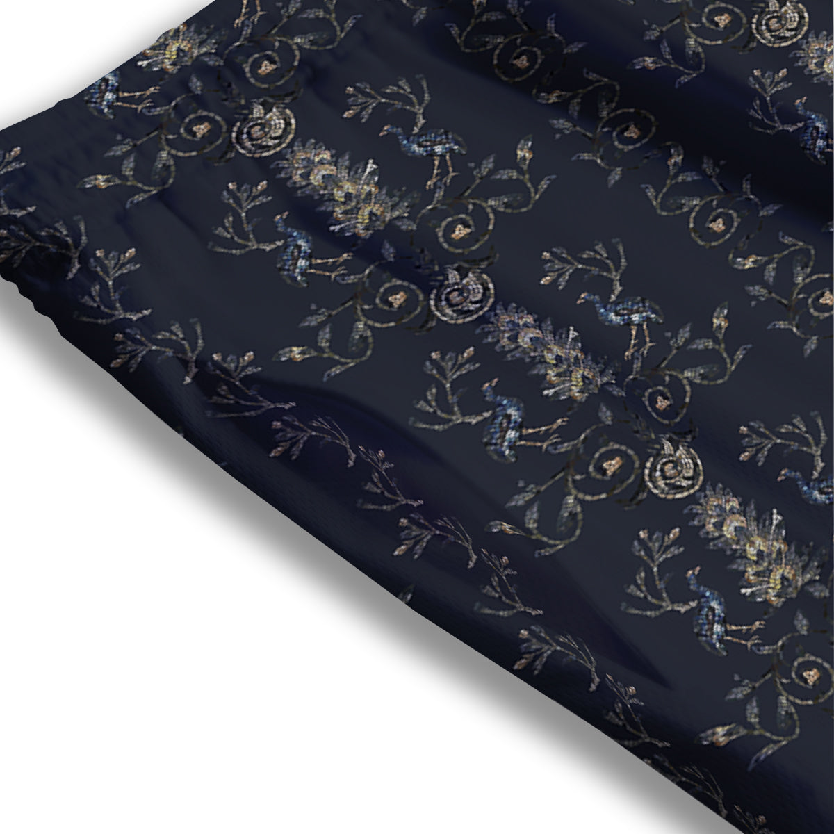 Mosaic Bird Pattern Mesh Shorts-grizzshop