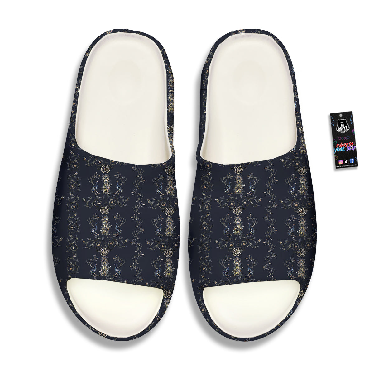 Mosaic Bird Pattern Sandals-grizzshop