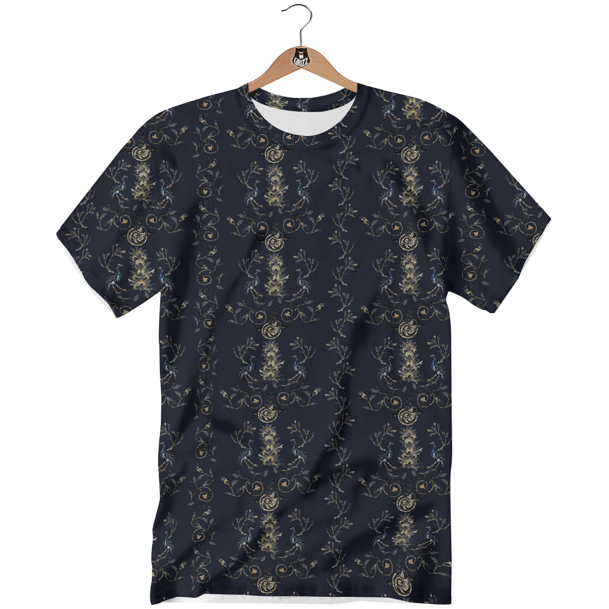 Mosaic Bird Pattern T-Shirt-grizzshop