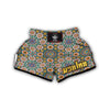 Mosaic Colorful Pattern Print Muay Thai Boxing Shorts-grizzshop