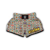 Mosaic Colorful Print Pattern Muay Thai Boxing Shorts-grizzshop