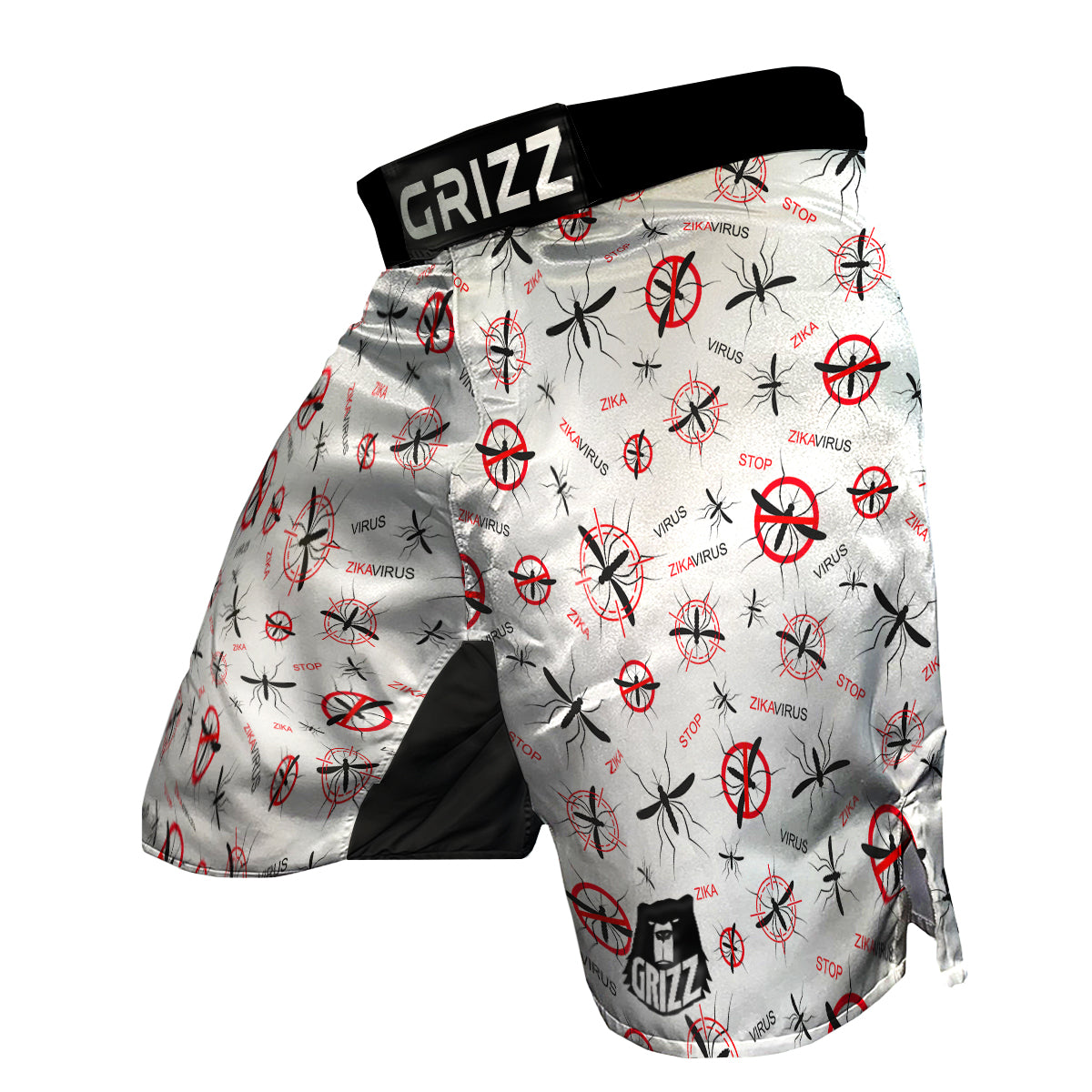 Mosquito Caution Print Pattern MMA Shorts-grizzshop