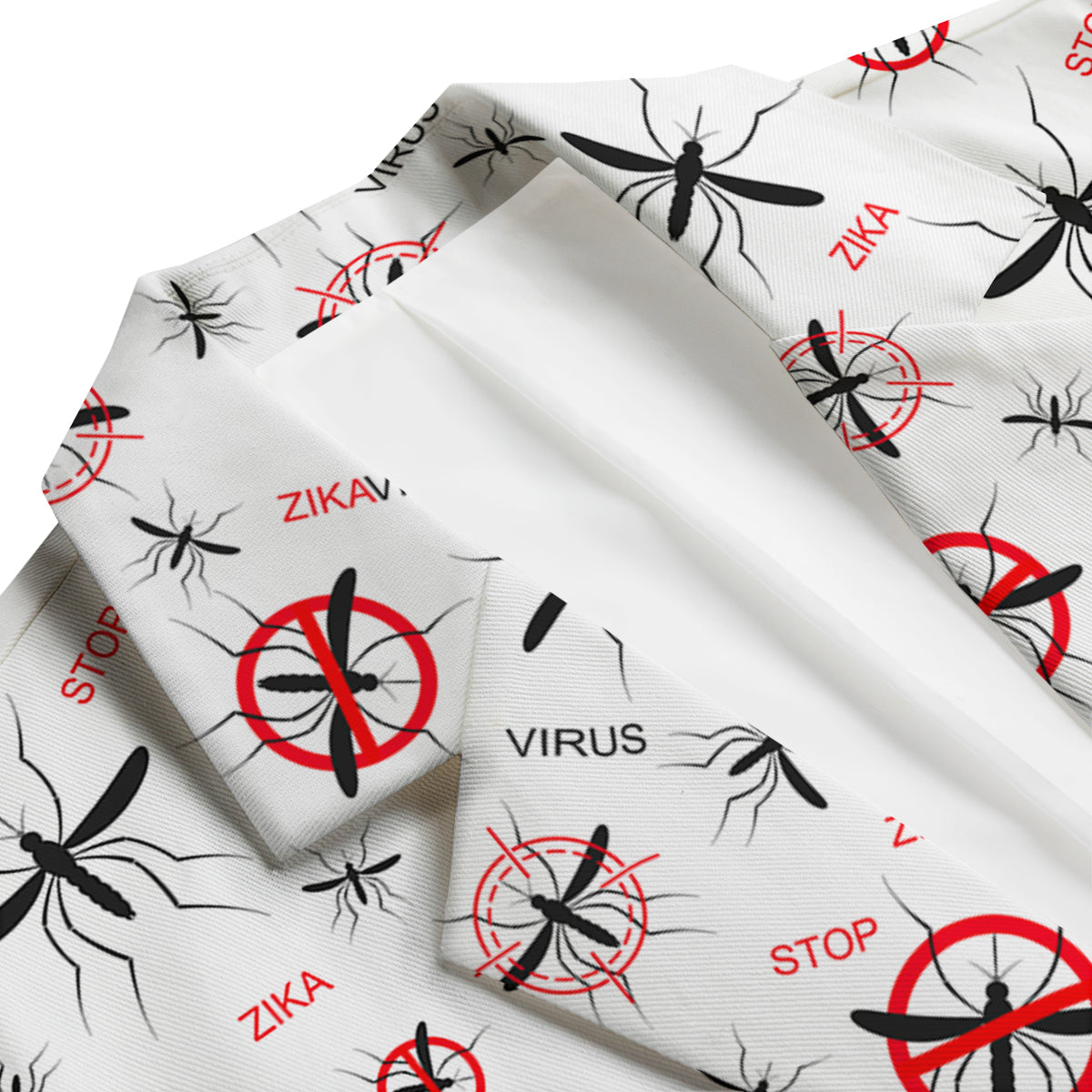 Mosquito Caution Print Pattern Men's Blazer-grizzshop