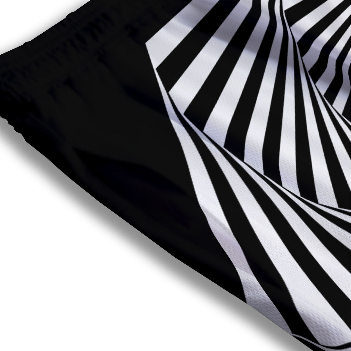 Motion Illusion Angular Swirl Print Mesh Shorts-grizzshop