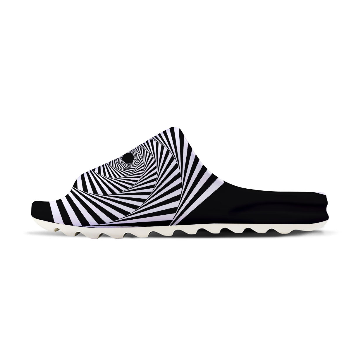 Motion Illusion Angular Swirl Print Sandals-grizzshop