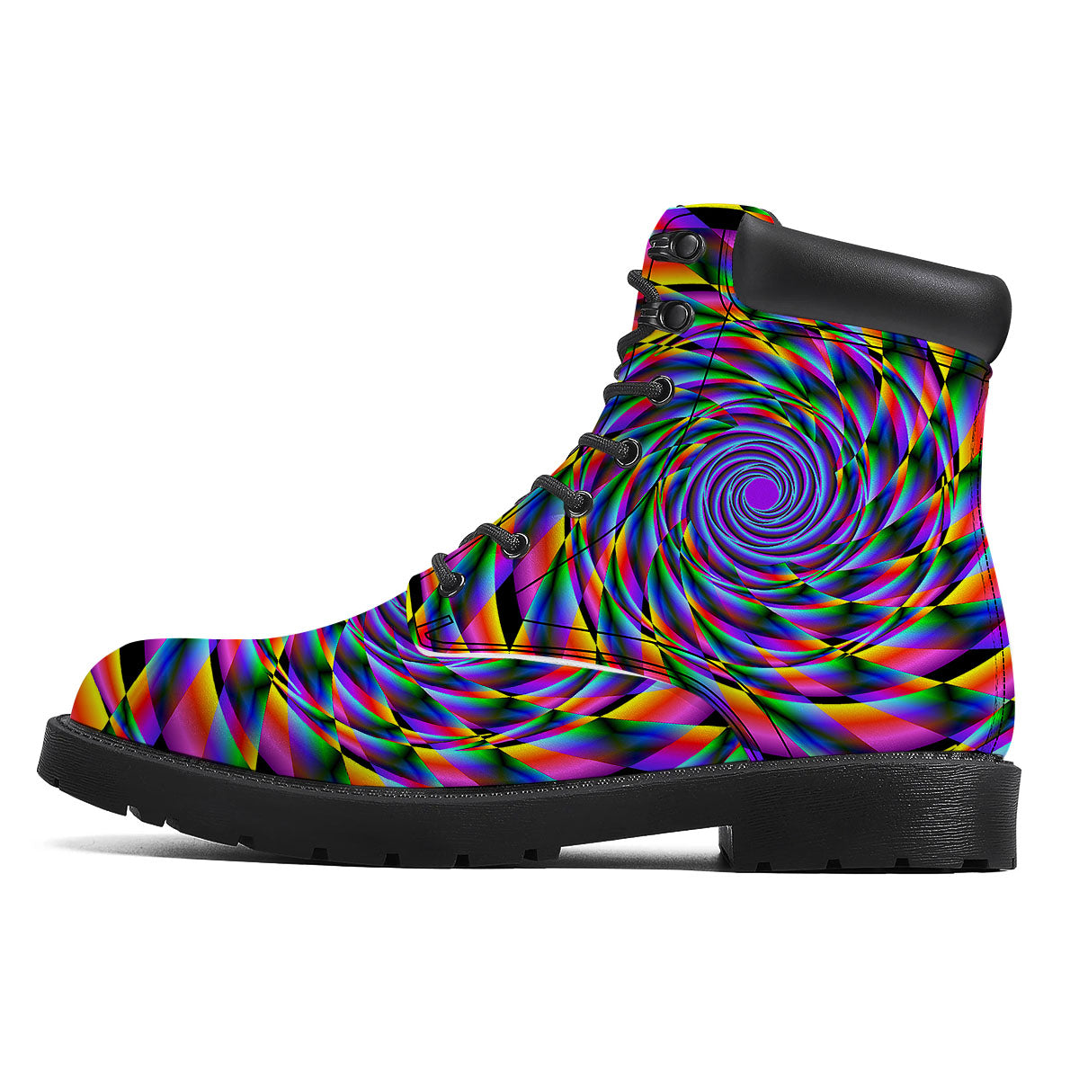 Motion Psychedelic Illusory Print Boots-grizzshop