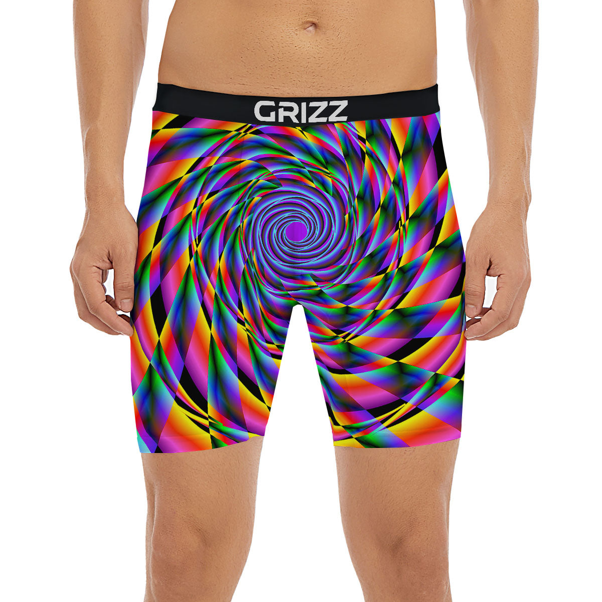 Motion Psychedelic Illusory Print Boxer Briefs-grizzshop