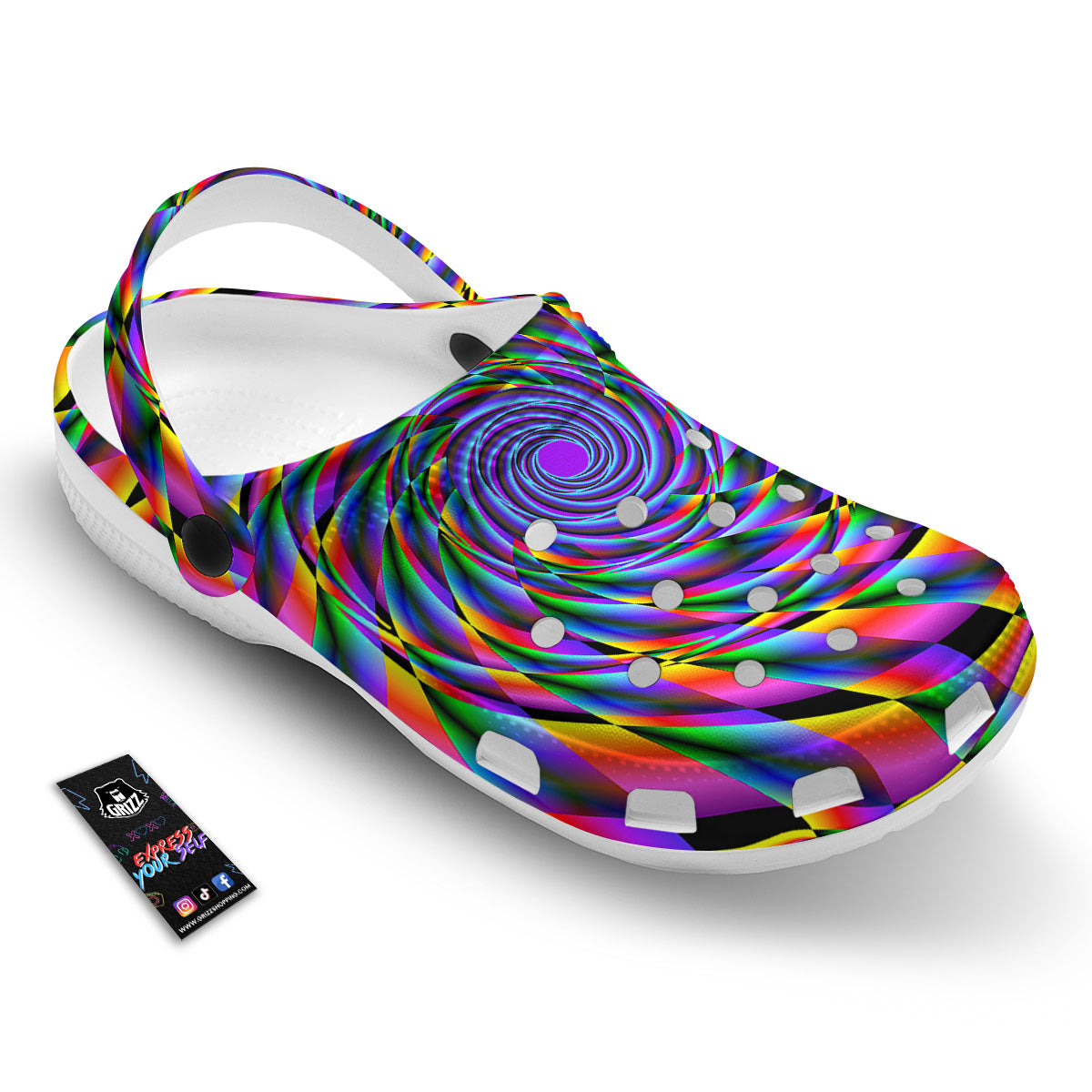 Motion Psychedelic Illusory Print Clog-grizzshop