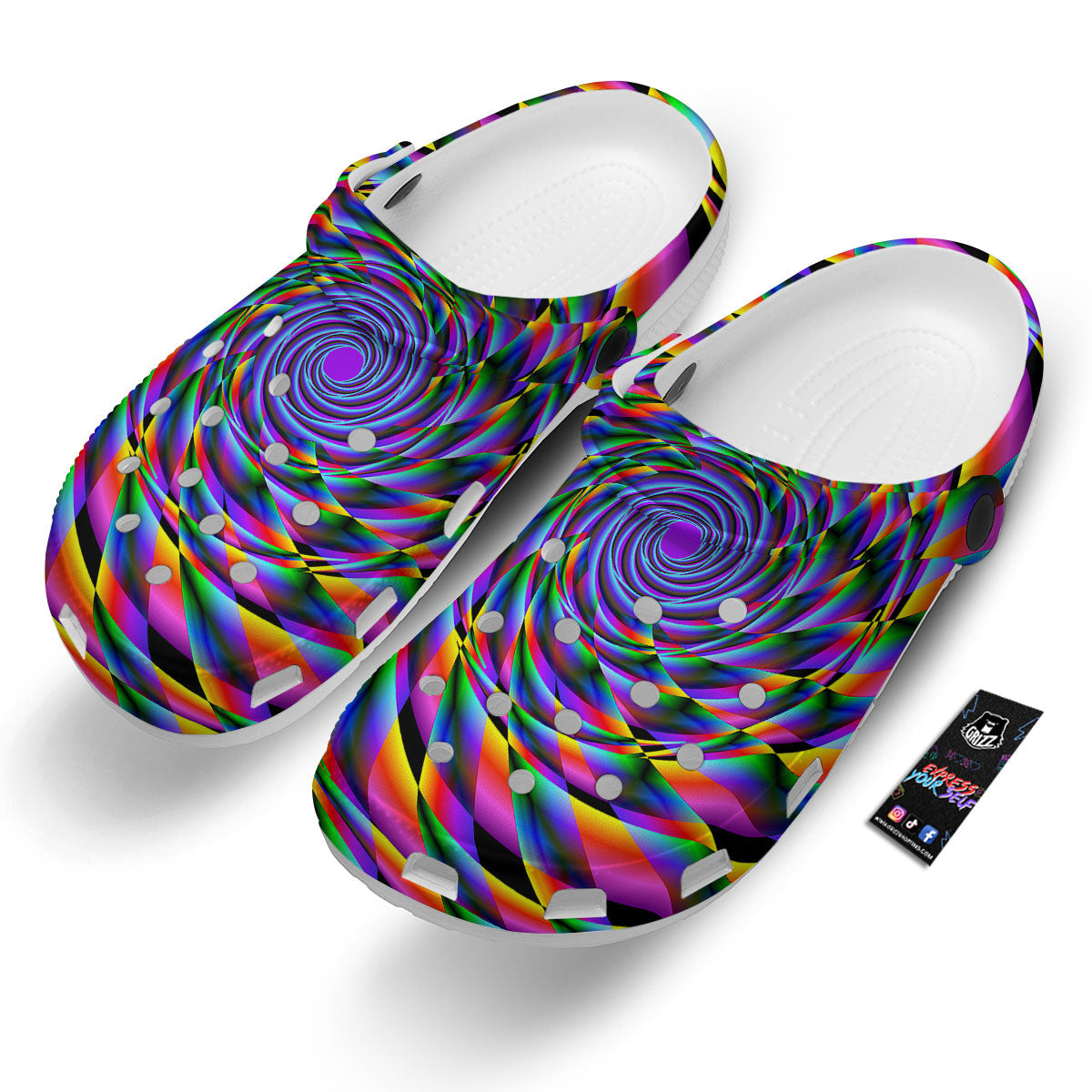Motion Psychedelic Illusory Print Clog-grizzshop