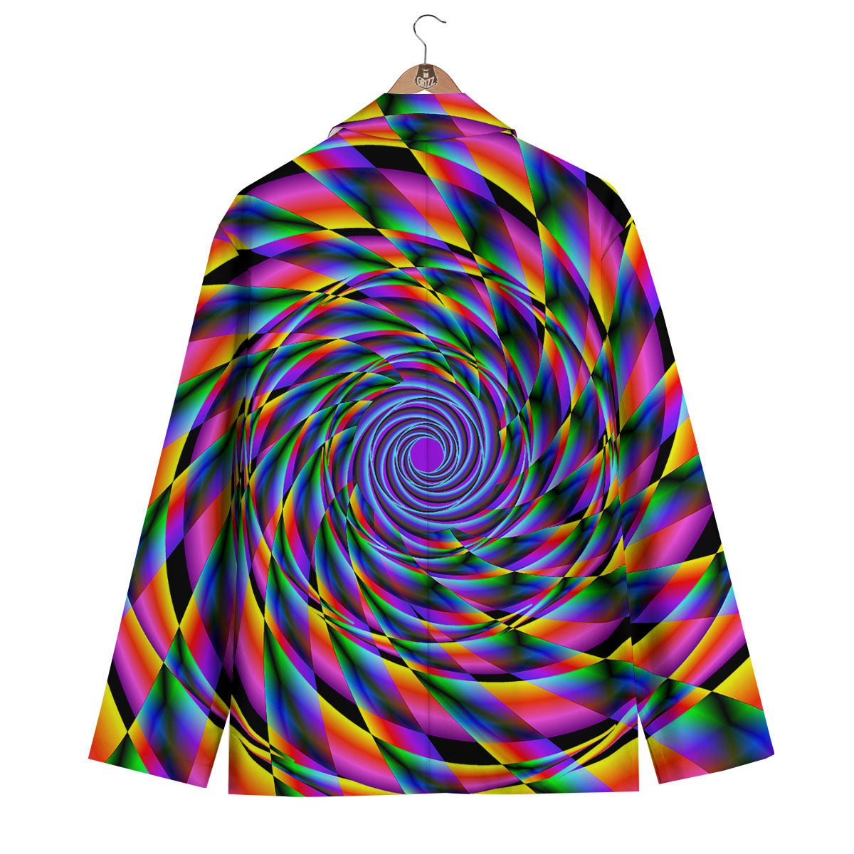 Motion Psychedelic Illusory Print Men's Blazer-grizzshop