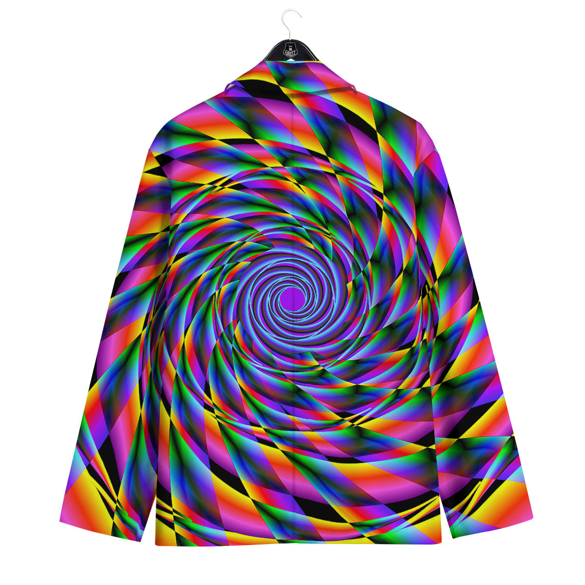 Motion Psychedelic Illusory Print Men's Sport Coat-grizzshop