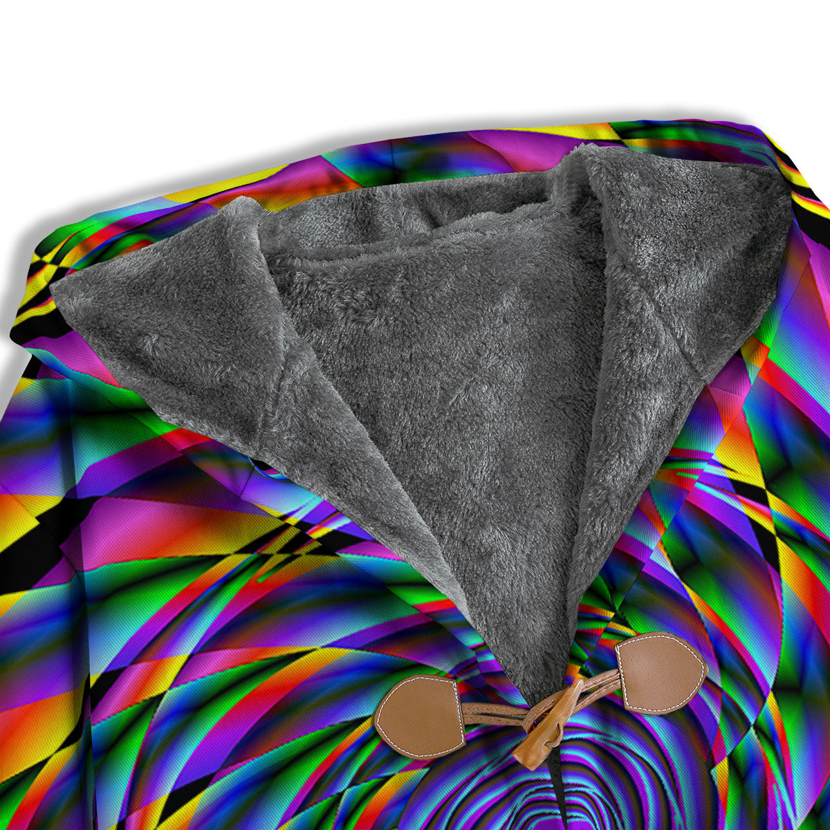 Motion Psychedelic Illusory Print Men's Windbreaker Jacket-grizzshop
