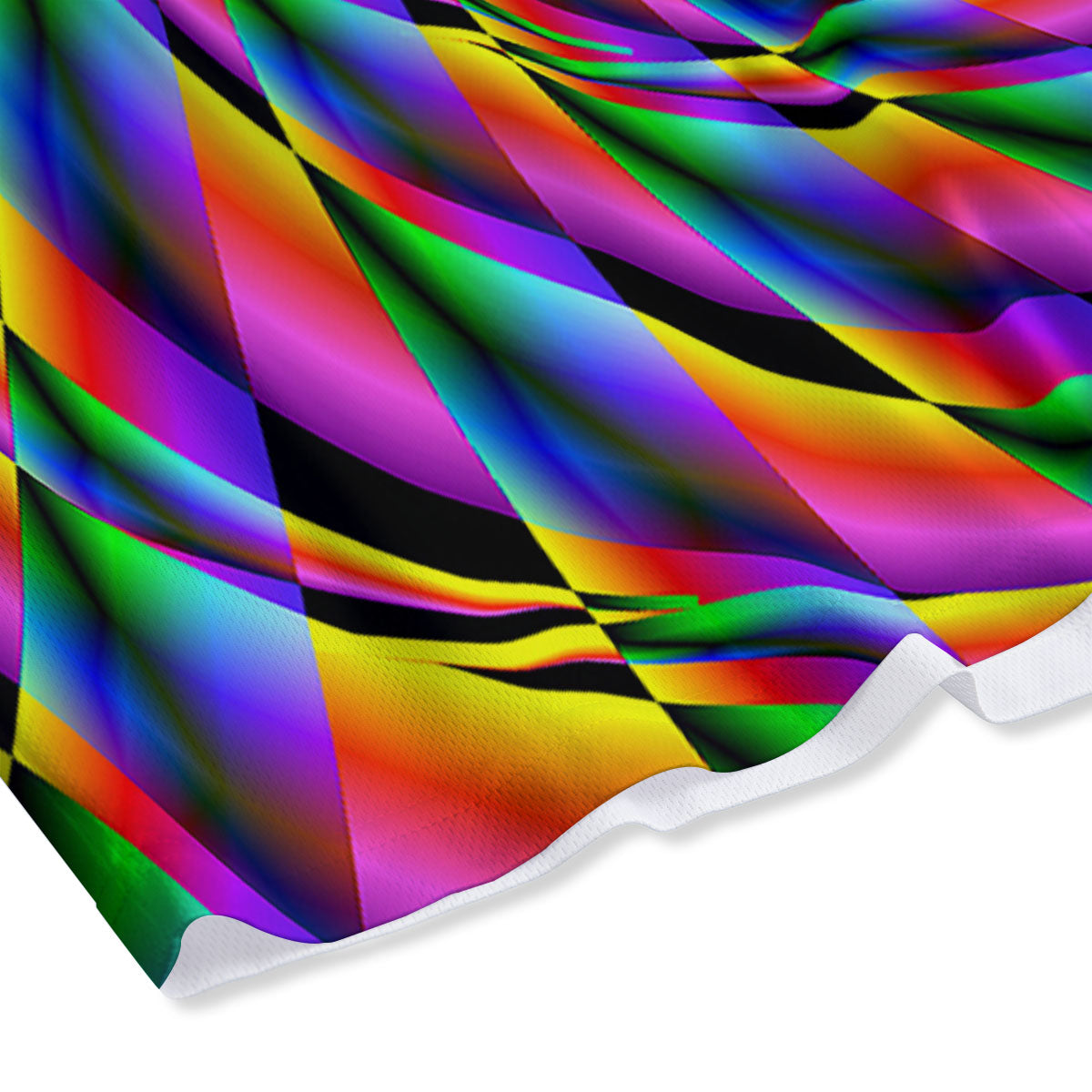 Motion Psychedelic Illusory Print Mesh Shorts