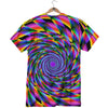 Motion Psychedelic Illusory Print T-Shirt-grizzshop