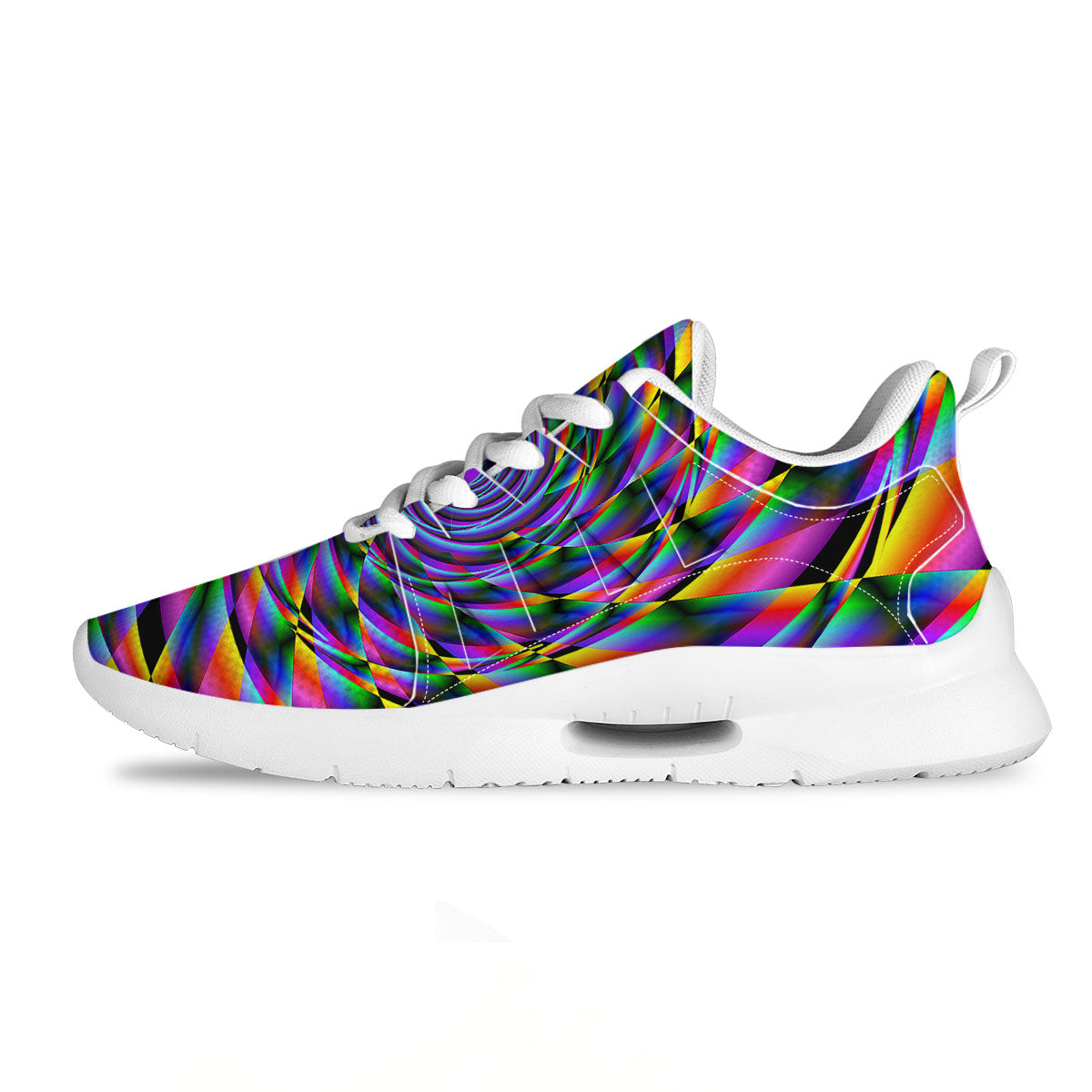 Motion Psychedelic Illusory Print Tennis Shoes-grizzshop