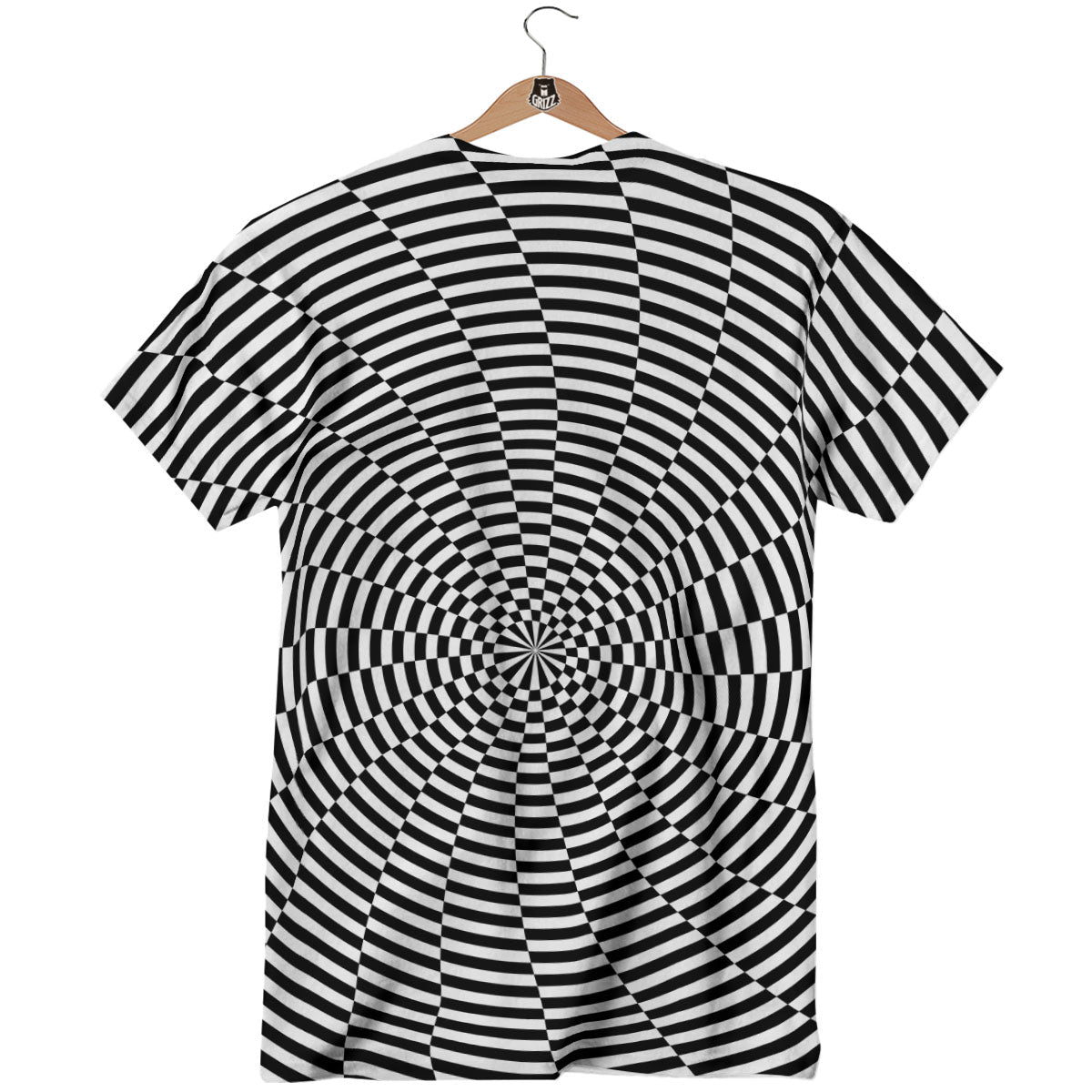 Motion Spiral Illusory Print T-Shirt-grizzshop