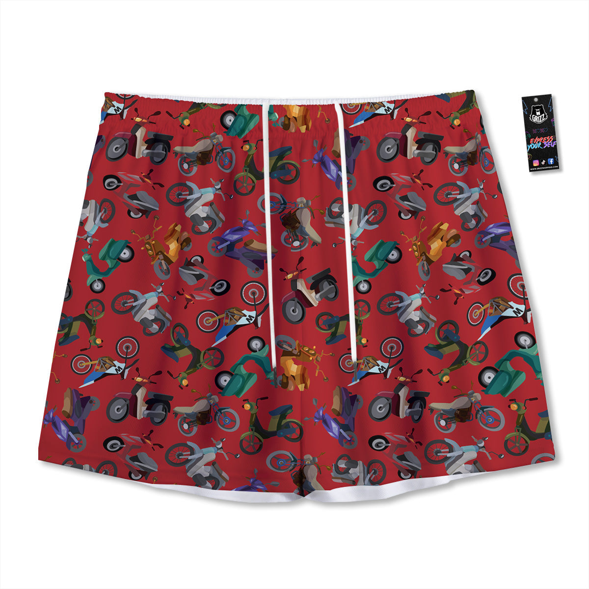Owl Spiritual Golden Print Mesh Shorts