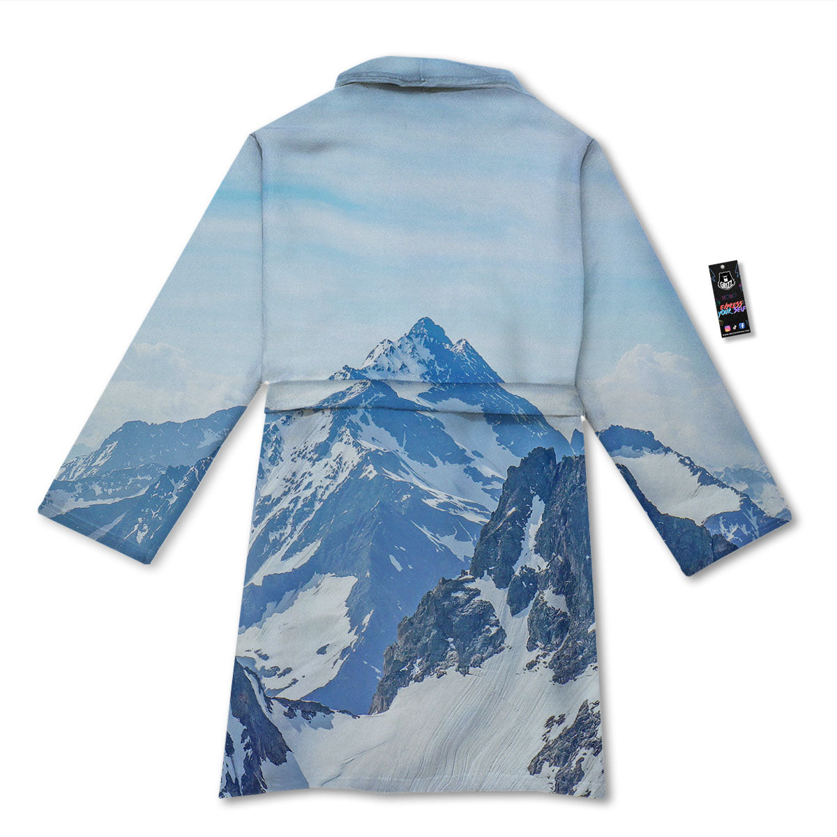 Mountain Alps Print Bathrobe-grizzshop