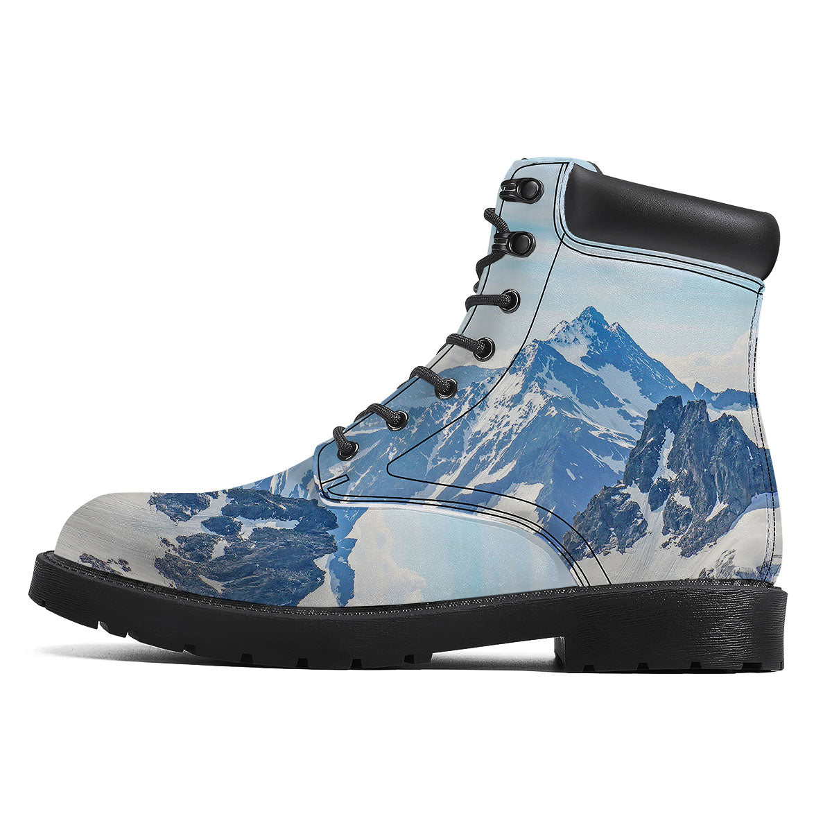Mountain Alps Print Boots-grizzshop