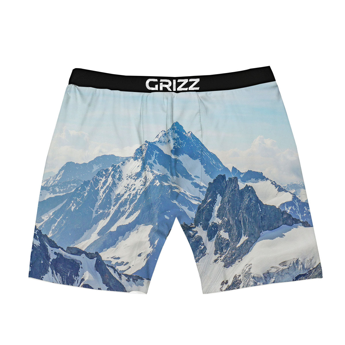 Mountain Alps Print Boxer Briefs-grizzshop