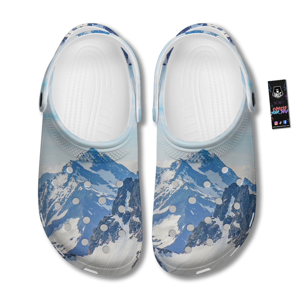 Mountain Alps Print Clog-grizzshop