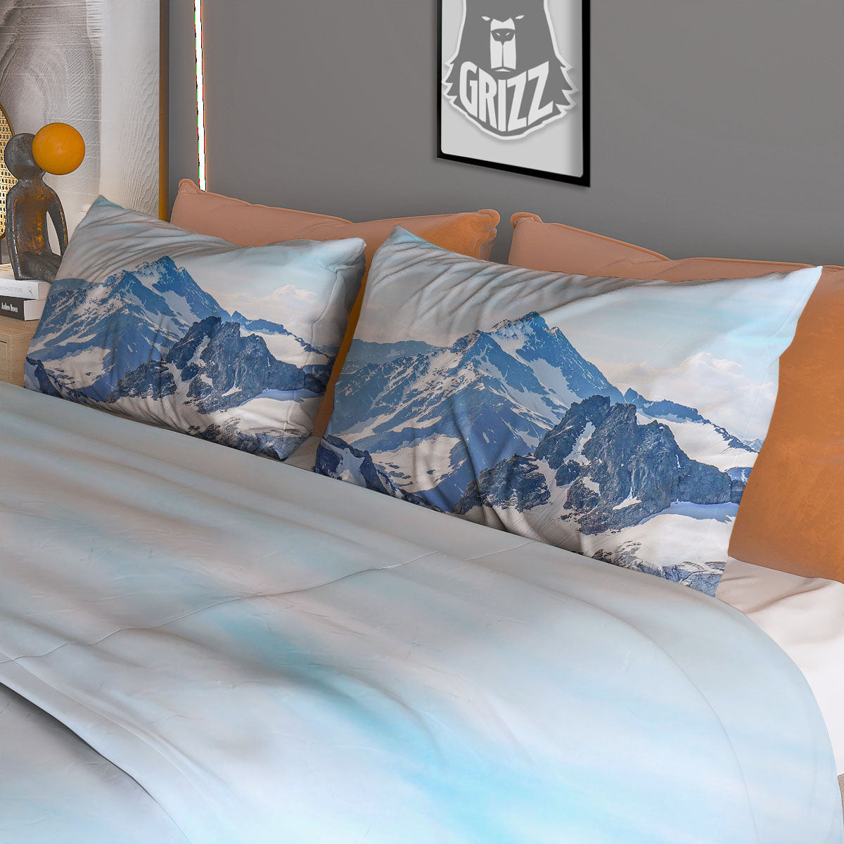 Mountain Alps Print Duvet Cover Bedding Set