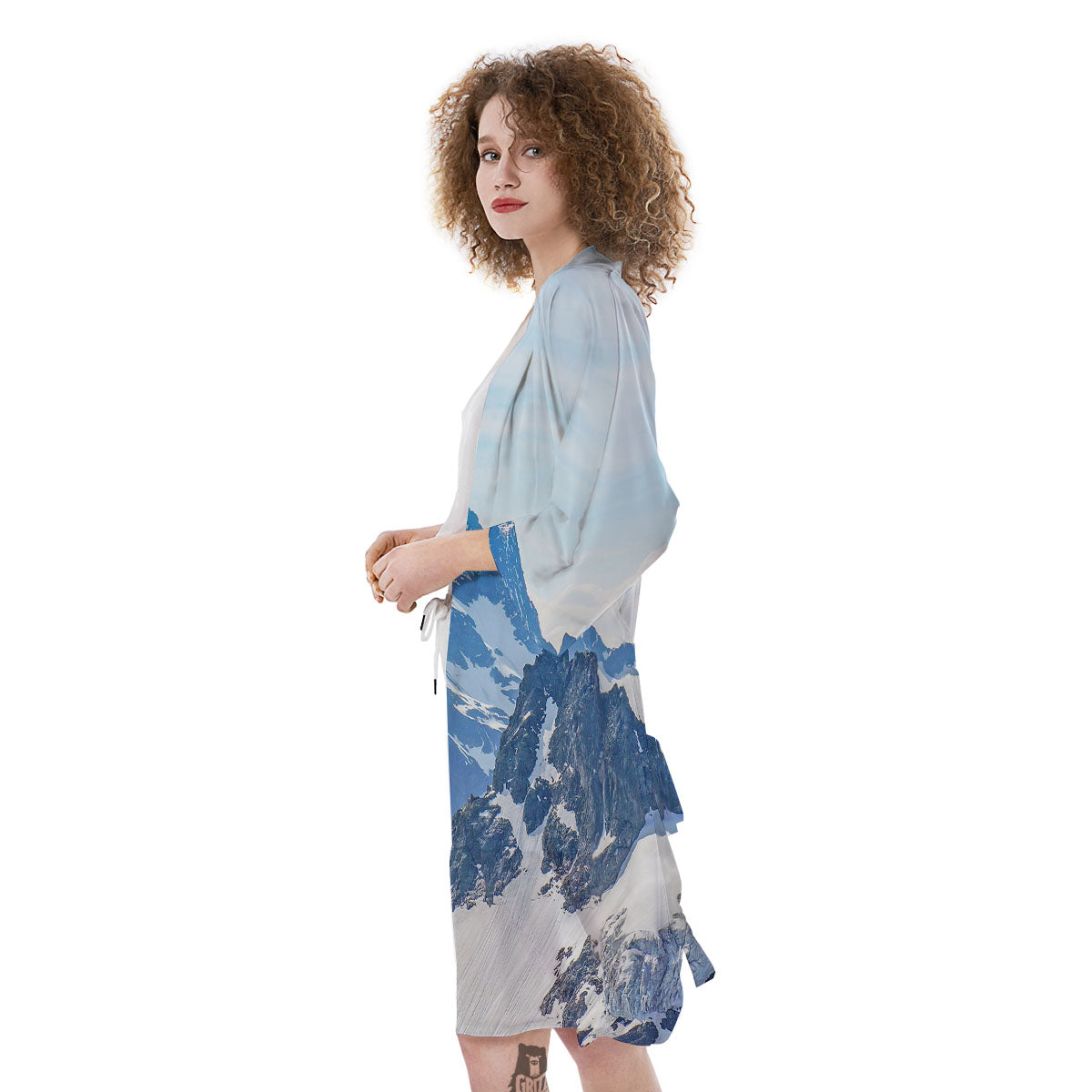 Mountain Alps Print Kimono-grizzshop