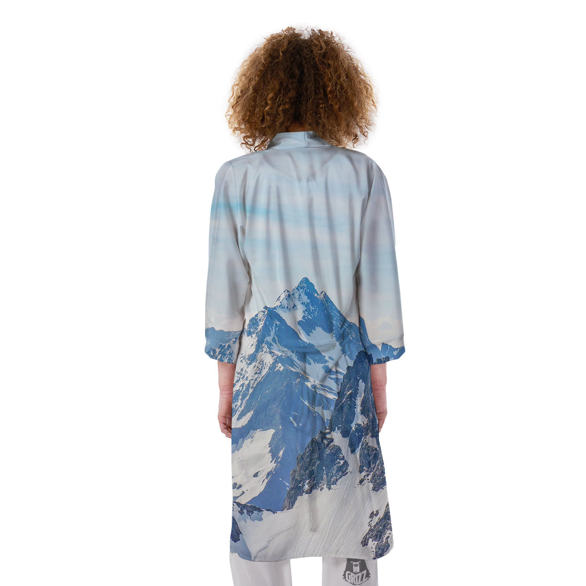 Mountain Alps Print Kimono-grizzshop