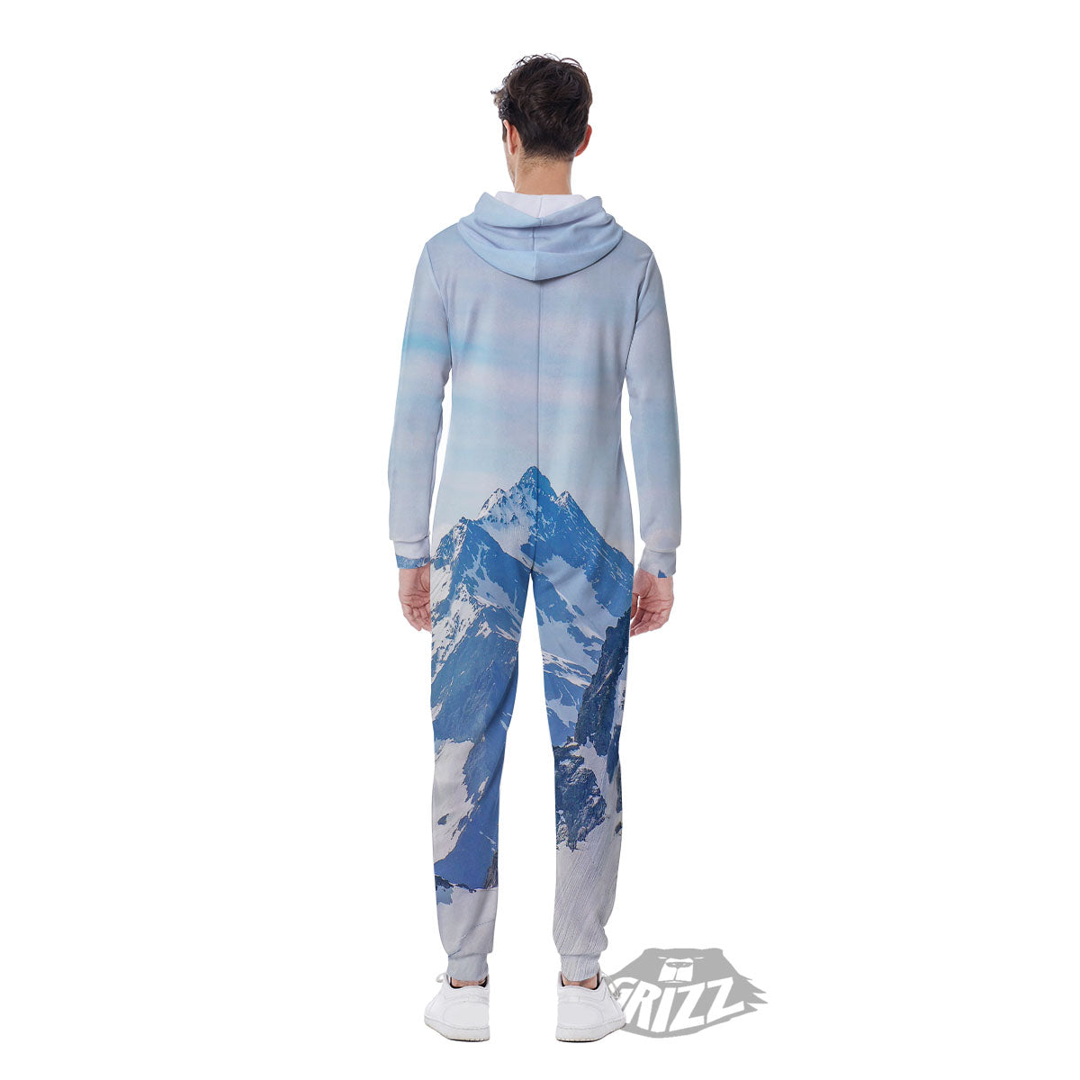 Mountain Alps Print Men's Jumpsuit-grizzshop