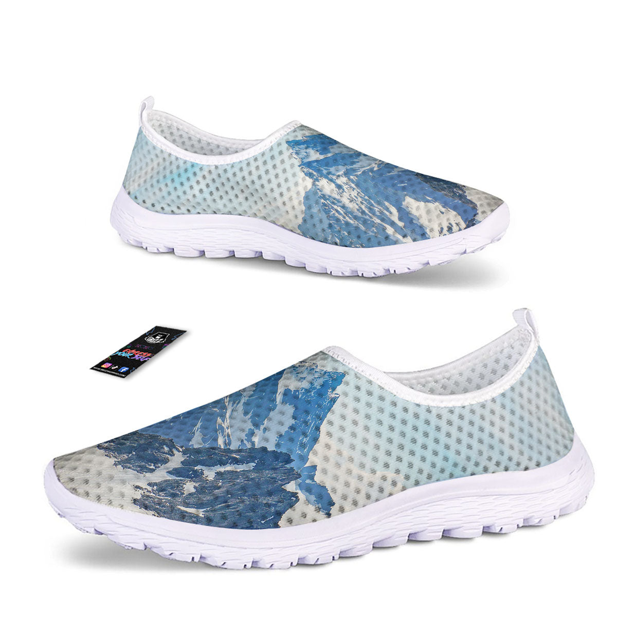 Mountain Alps Print Nurse Shoes-grizzshop