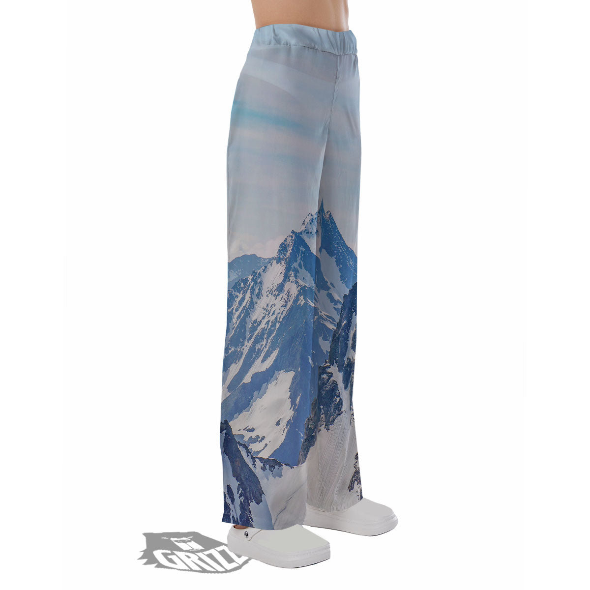 Mountain Alps Print Pajama Pants-grizzshop