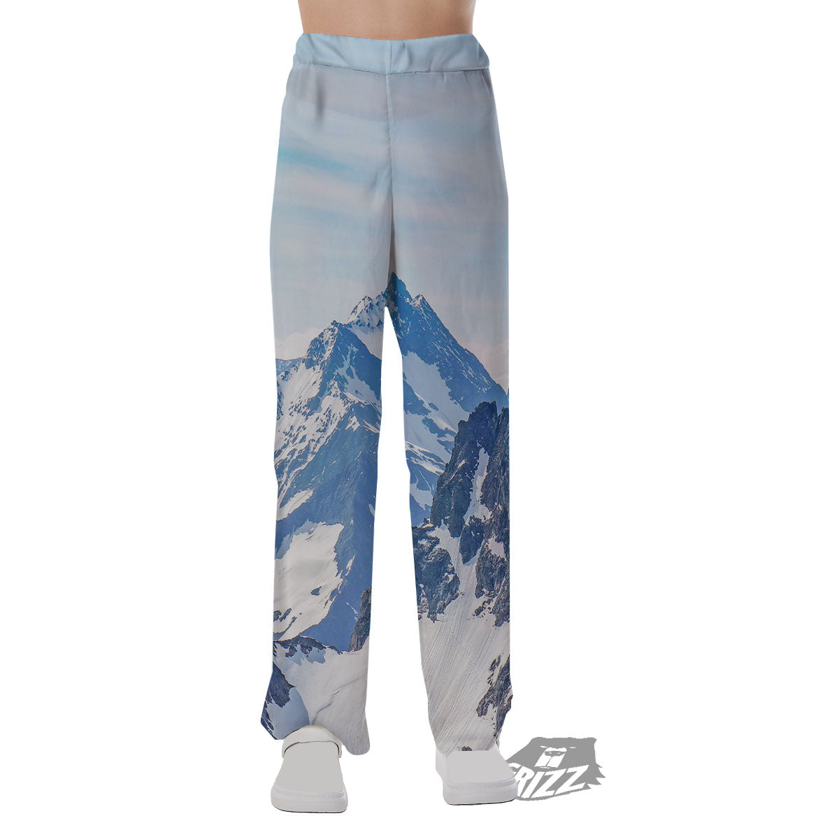 Mountain Alps Print Pajama Pants-grizzshop