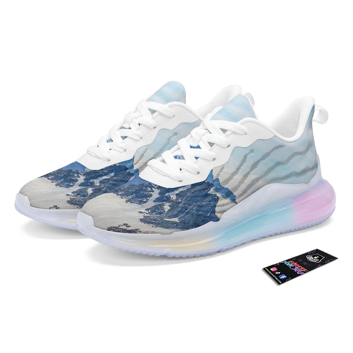Mountain Alps Print Running Sneakers-grizzshop