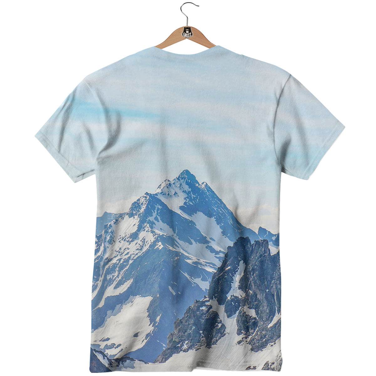 Mountain Alps Print T-Shirt-grizzshop