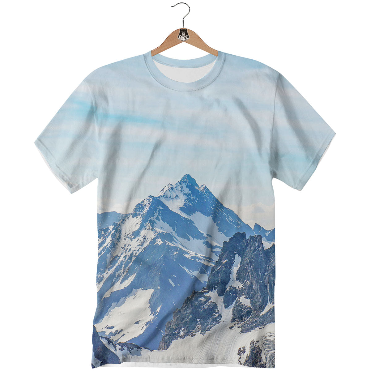 Mountain Alps Print T-Shirt-grizzshop